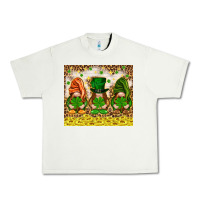Pistachio St. Patrick's Day gnomies with leopard tumbler Urban Heavy Tee - HowdyJamesFarm