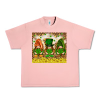 Salmon St. Patrick's Day gnomies with leopard tumbler Urban Heavy Tee - HowdyJamesFarm