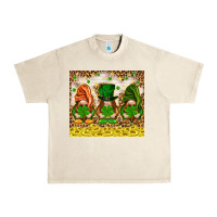 Sandshell St. Patrick's Day gnomies with leopard tumbler Urban Heavy Tee - HowdyJamesFarm