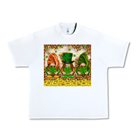 White St. Patrick's Day gnomies with leopard tumbler Urban Heavy Tee - HowdyJamesFarm