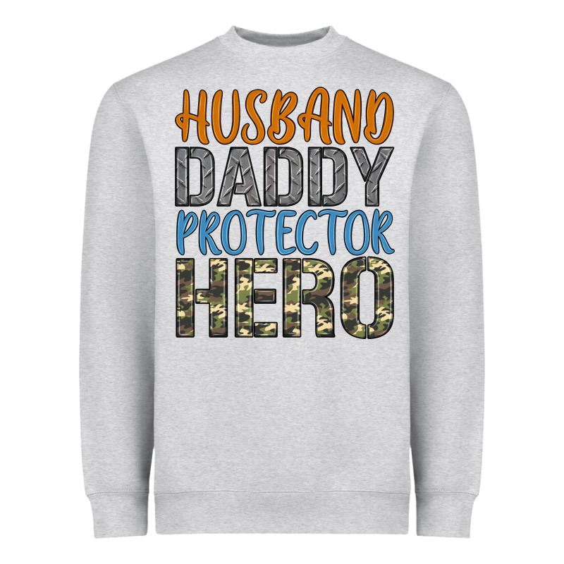 Husband Daddy Protector Hero Heavyweight Sweatshirt by Artiststas | Teevron