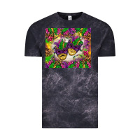 Cloud Black Mardi Gras masks tumbler Vintage Tee - HowdyJamesFarm