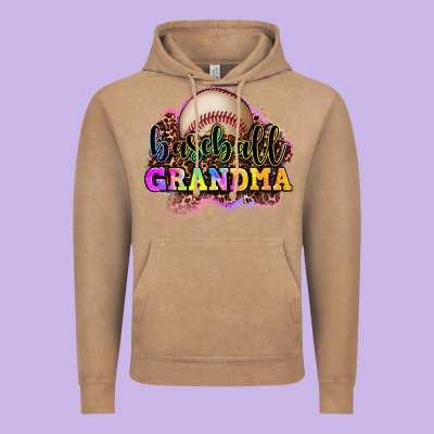 Baseball Grandma Vintage Hoodie Designed By Oliviacreatesart