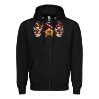 Black football gnomes Zipper Hoodie - BarkalooDesign