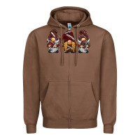 Chestnut football gnomes Zipper Hoodie - BarkalooDesign