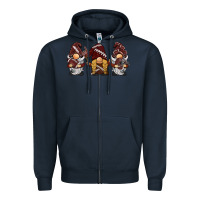 Navy football gnomes Zipper Hoodie - BarkalooDesign