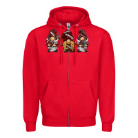 Red football gnomes Zipper Hoodie - BarkalooDesign
