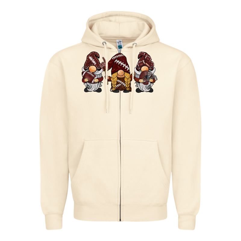 Football Gnomes Zipper Hoodie by BarkalooDesign | Teevron