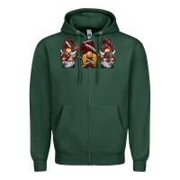 Sports Green football gnomes Zipper Hoodie - BarkalooDesign