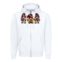 White football gnomes Zipper Hoodie - BarkalooDesign