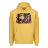 Antique Gold Love Fall Premium Hoodie - CowhideDigitalArt