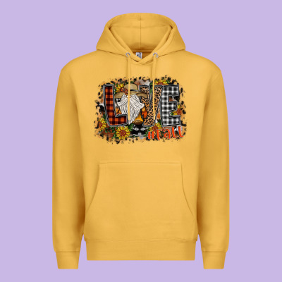 Love Fall Premium Hoodie Designed By Cowhidedigitalart