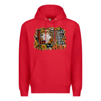 Red Love Fall Premium Hoodie - CowhideDigitalArt