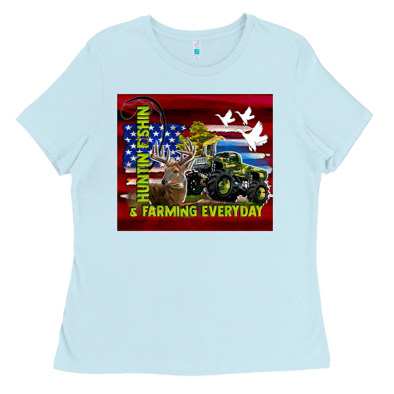 Hunting Fishing & Farming Everyday Ladies Tee by TumblerDesignByShophia | Teevron