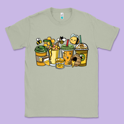Honey Bee Coffee Cups Classic Tee Designed By Howdyjamesfarm