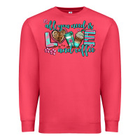 Cardinal all you need is love and coffee Premium Sweatshirt - AdoDesignShop