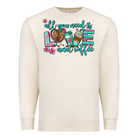 Sandshell all you need is love and coffee Premium Sweatshirt - AdoDesignShop