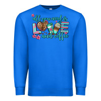 True Royal all you need is love and coffee Premium Sweatshirt - AdoDesignShop
