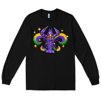 Black mardi gras crawfish Long Sleeve Tee - FaDigitalArtStudio