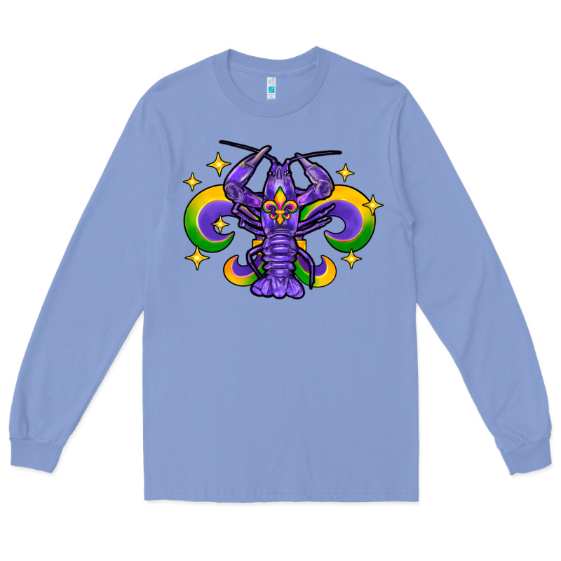 Mardi Gras Crawfish Long Sleeve Tee by FaDigitalArtStudio | Teevron