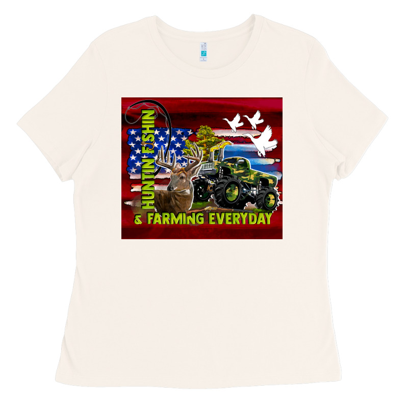 Hunting Fishing & Farming Everyday Ladies Tee by TumblerDesignByShophia | Teevron