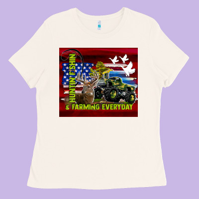 Hunting Fishing & Farming Everyday Ladies Tee Designed By Tumblerdesignbyshophia