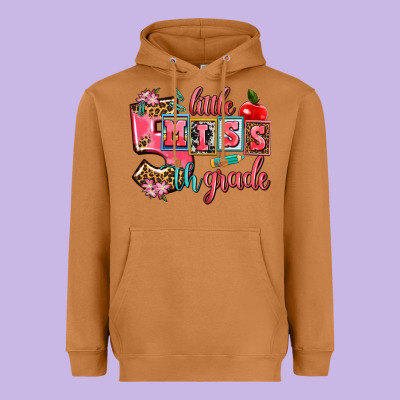 Little Miss 5 Th Grade Heavyweight Hoodie Designed By Adodesignshop