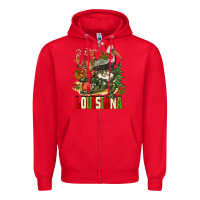 Red Christmas Louisiana Zipper Hoodie - BarkalooDesign