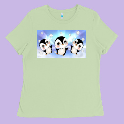 Cute Penguin Ladies Tee Designed By Tumblerdesignbyshophia