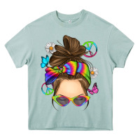 Arona messy bun tie dye Heavy Core Tee - RanaPortraitStore