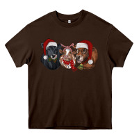 Chocolate Brown christmas heifers Heavy Core Tee - RanaPortraitStore