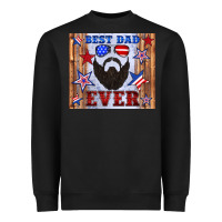 Black best dad ever american flag Heavyweight Sweatshirt - Artiststas