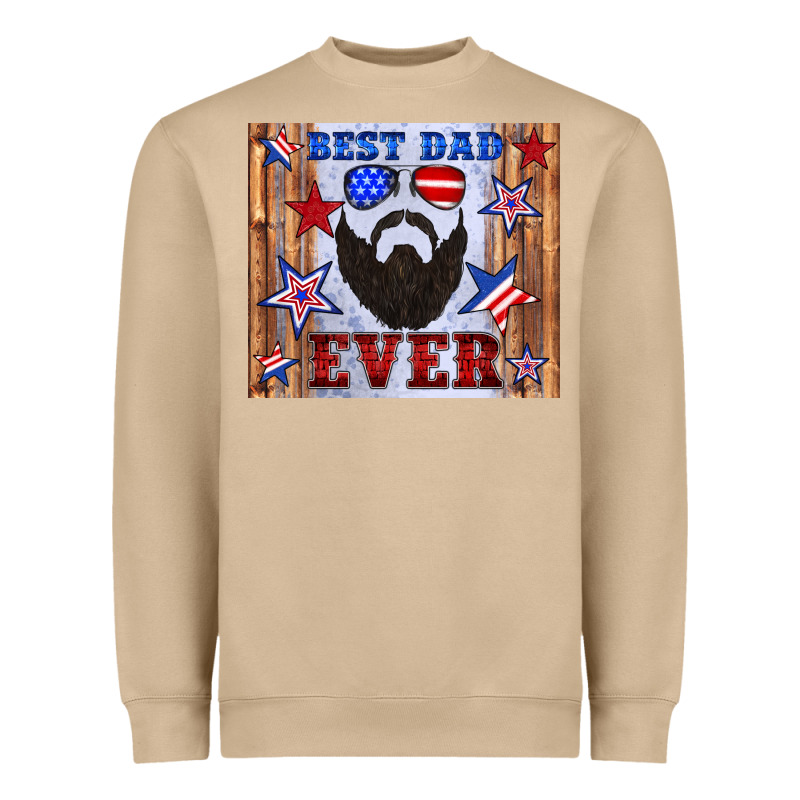 Best Dad Ever American Flag Heavyweight Sweatshirt by Artiststas | Teevron