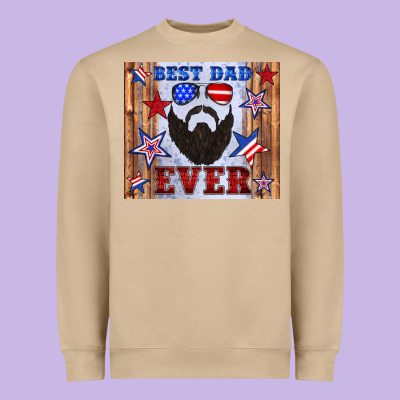 Best Dad Ever American Flag Heavyweight Sweatshirt Designed By Artiststas