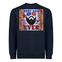 Navy best dad ever american flag Heavyweight Sweatshirt - Artiststas