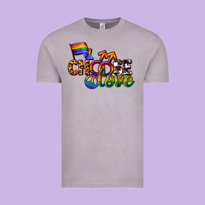 Western Choose Love Vintage Tee Designed By Cowgirlartshop