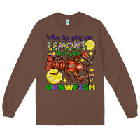 Chestnut When life gives you lemons boil some crawfish Long Sleeve Tee - FaDigitalArtStudio