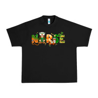 Black St. Patrick's Day Nurse with gnome Urban Heavy Tee - HowdyJamesFarm