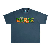 Midnight Navy St. Patrick's Day Nurse with gnome Urban Heavy Tee - HowdyJamesFarm