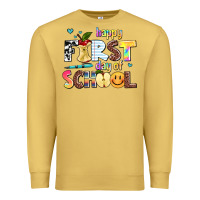 Antique Gold happy first day of school Premium Sweatshirt - AdoDesignShop