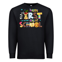 Black happy first day of school Premium Sweatshirt - AdoDesignShop