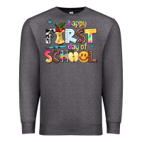 Charcoal Heather happy first day of school Premium Sweatshirt - AdoDesignShop