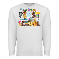 Oatmeal Heather happy first day of school Premium Sweatshirt - AdoDesignShop