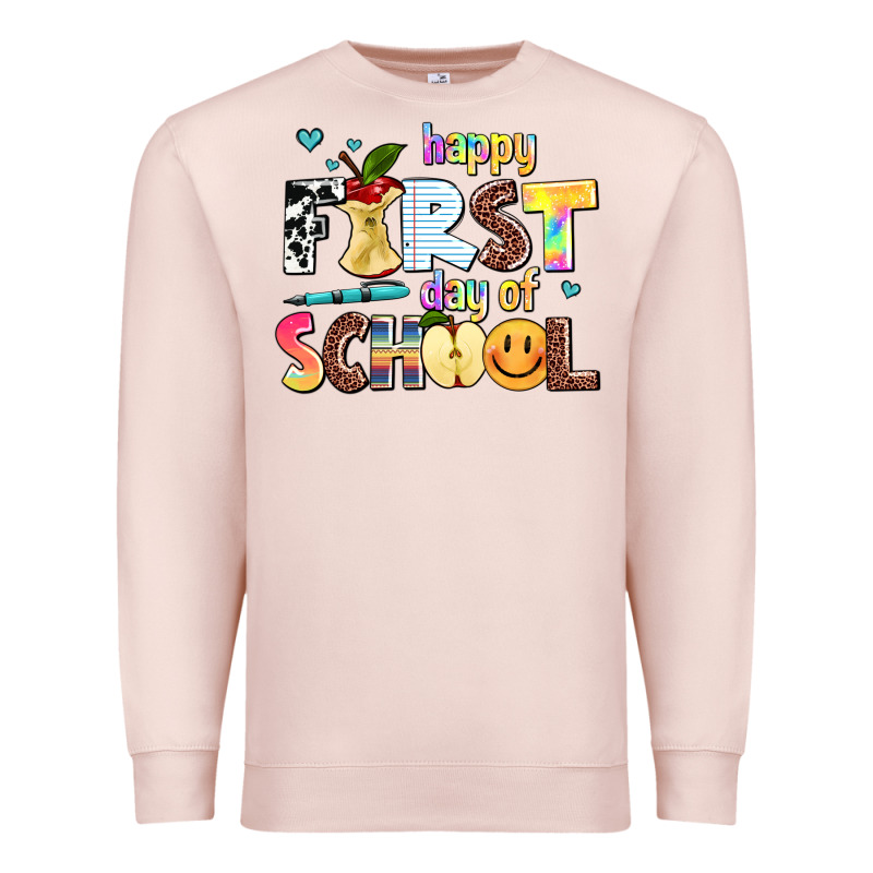 Happy First Day Of School Premium Sweatshirt by AdoDesignShop | Teevron