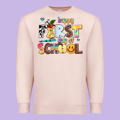 Happy First Day Of School Premium Sweatshirt Designed By Adodesignshop