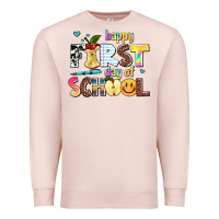 Pale Pink happy first day of school Premium Sweatshirt - AdoDesignShop