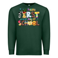 Sports Green happy first day of school Premium Sweatshirt - AdoDesignShop