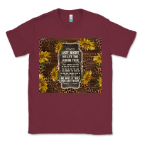 Burgundy we let the liquor talk with sunflowers Classic Tee - TumblerDesignByShophia