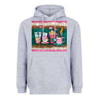 Heather Grey teacher coffee cups Heavyweight Hoodie - AdoDesignShop