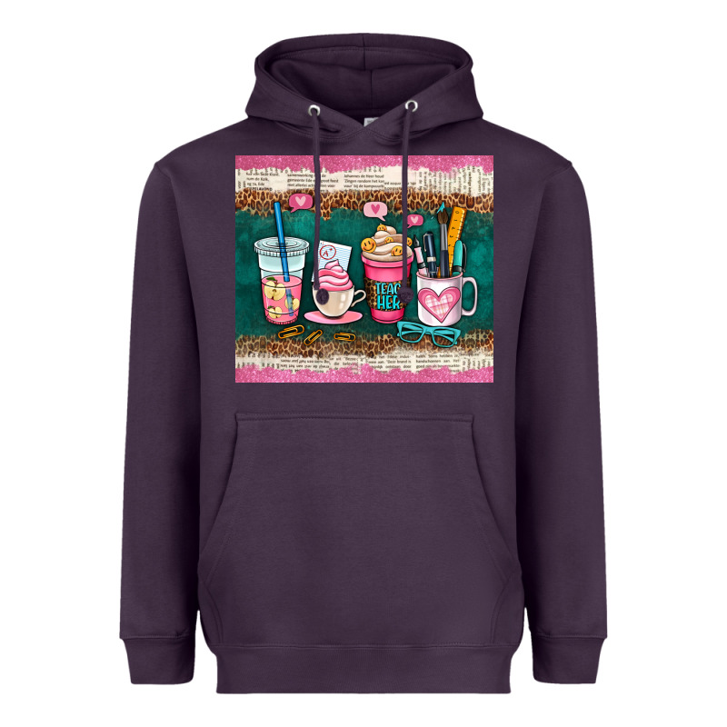Teacher Coffee Cups Heavyweight Hoodie by AdoDesignShop | Teevron